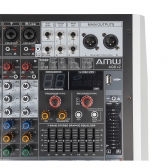AMW AG8 v2 Mesa de Som 8 Canais 99 Efeitos DSP BT Interface USB e Faders de 100mm