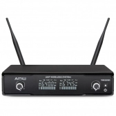 AMW BU200 Kit Microfone Sem Fio Duplo Bodypack Auricular UHF Digital 2B 2A