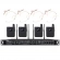 AMW BU7000 Microfone sem fio 4 Canais Digital UHF Auricular
