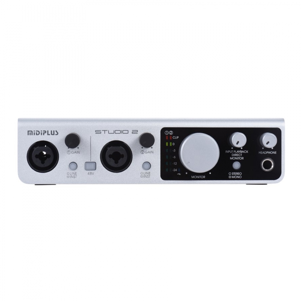 Midiplus Studio 2 Interface de Áudio USB 2x2