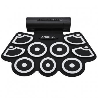 AMW RD1 Bateria Eletrônica Roll On Com Dois Alto falantes, acessórios e 7 timbres