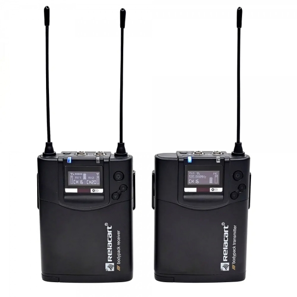 Relacart Cr2 Dual CLIP Microfone Sem Fio lapela Duplo Uhf Câmera Uwp ( CR + 2X CP )