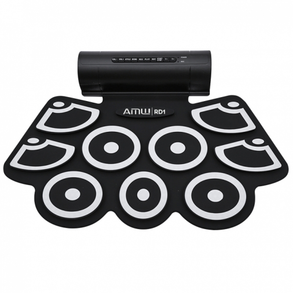 (USADO) AMW RD1 Bateria Eletrônica Roll On Com Dois Alto falantes, acessórios e 7 timbres