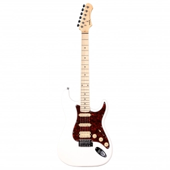 AMW SEST250 Clear White Guitarra Stratocaster HSS By SQOE