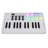 AMW Smartkey 25 White Teclado Controlador Midi USB Teclas 8 PADs Knobs