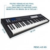 KFX SW61 Pro Teclado Controlador MIdi USB 61 Teclas 16 PADs 8 Knobs Faders Split Transpose