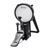 (USADO) AMW ED11 Pro Bateria Eletrônica All Mesh Dual Real Hi Hat Condução Tri zone Pratos Dual