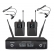 AMW BU200 Kit Microfone Sem Fio Duplo Bodypack Lapela UHF Digital 2B 2L