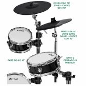 (USADO) AMW ED15 Pro Bateria Eletrônica All Mesh com Natural Touch e Real Hi Hat