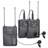 Relacart Cr2 Dual CLIP Microfone Sem Fio lapela Duplo Uhf Câmera Uwp ( CR + 2X CP )