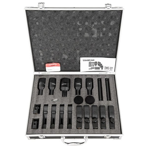 Takstar DMS-D7 Kit 7 Microfones para Bateria + Estojo - Eletrolegalpro