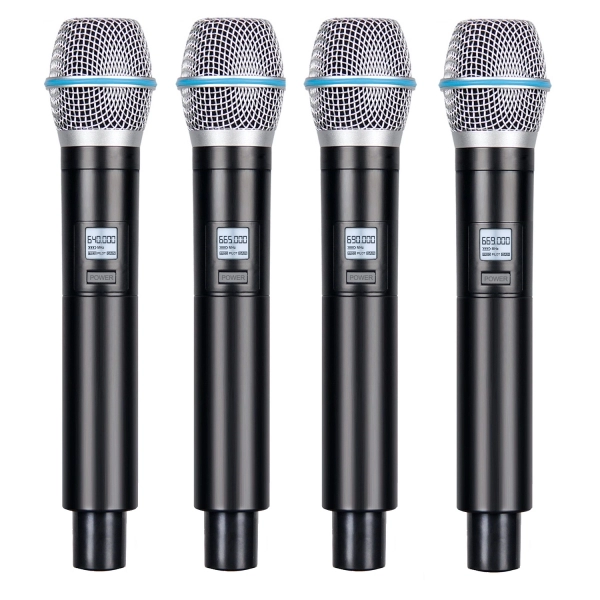 AMW AU4000 v3 Microfone Sem Fio 4 Canais UHF Digital + Case