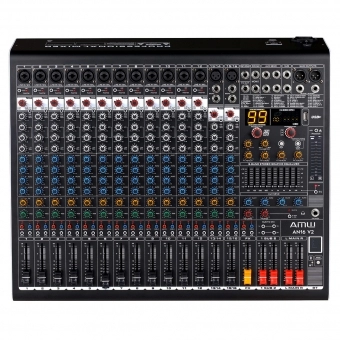 AMW AN16 v3 Mesa de Som 16 Canais com 4 saídas Auxiliares DSP 99 EFX BT Interface