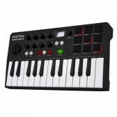 (USADO) AMW Master 25 Black Teclado Controlador Midi 9 PADs 8 Knobs Visor OLED