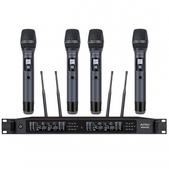 AMW AU5000 v2 Microfone sem fio 4 Canais Digital + Case