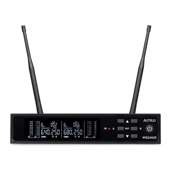 AMW AU300 v2 Microfone Sem Fio Duplo de Mão Digital UHF