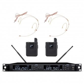 AMW BU500 Microfone sem Fio Duplo Digital UHF Auricular