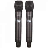 (USADO) AMW AU500 v2 Microfone sem fio Duplo Digital Multibanda UHF Rack + Estojo 1R 2M