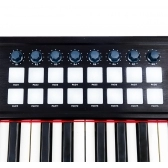 KFX SW61 Pro Teclado Controlador MIdi USB 61 Teclas 16 PADs 8 Knobs Faders Split Transpose