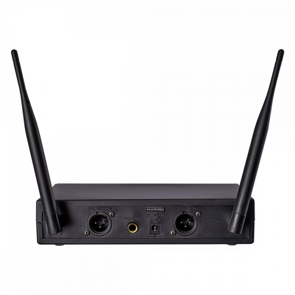 AMW BU200 Kit Microfone Sem Fio Duplo Bodypack Auricular UHF Digital 2B 2A