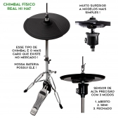 AMW ED11 Pro Bateria Eletrônica All Mesh Dual Real Hi Hat Condução Tri zone Pratos Dual