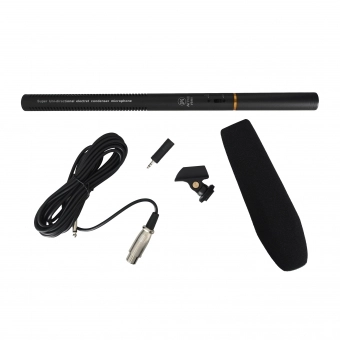 AMW VBM8 Microfone Boom Condensador Shotgun Direcional