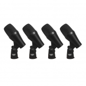 AMW D7 Kit de Microfones para Bateria com 7 Microfones + Acessórios + Estojo