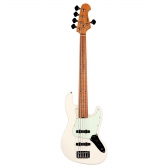 AMW SJB650 White Baixo 5 Cordas Jazz BASS Top by SQ Guitars