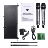 AMW AU400 v2 Microfone sem fio Duplo de Mão Digital UHF Rack + Estojo