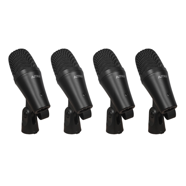 Amw Dm7 Kit Microfone Bateria 7 Microfones Peças Com Estojo E Acessórios Inclusos ! Preto