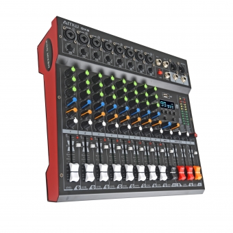 AMW GX8 Pro Mesa de som 8 Canais 99 EFX DSP Interface USB Rec Aux