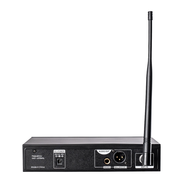AMW BU100 Auricular Sistema Transmissão sem fio UHF Digital Microfone Auricular Bege P2