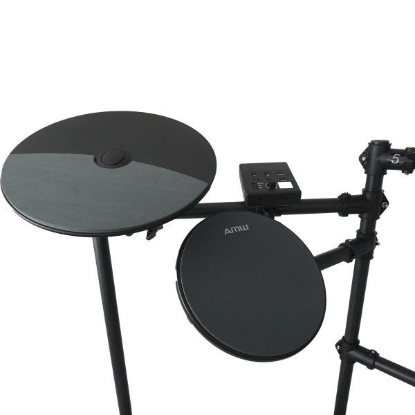 (USADO) AMW ED1 Pro v2 Bateria Eletrônica 4 PADs 4 Pratos Rack Completo com 4 pés