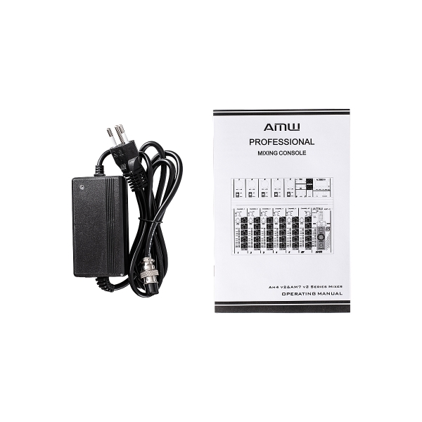 AMW AM4 v2 Mesa de Som 4 Canais 2 XLR Mp3 Efx Bt Interface de áudio USB
