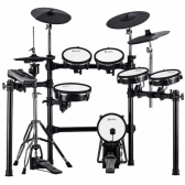 (USADO) AMW ED11 Pro Bateria Eletrônica All Mesh Dual Real Hi Hat Condução Tri zone Pratos Dual