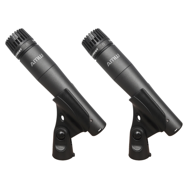 Amw Dm7 Kit Microfone Bateria 7 Microfones Peças Com Estojo E Acessórios Inclusos ! Preto