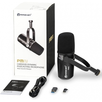 Relacart PM2 Microfone Digital com Interface USB e Software MV7