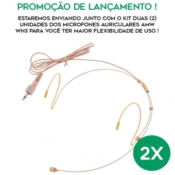 Relacart Cr2 Dual CLIP Microfone Sem Fio lapela Duplo Uhf Câmera Uwp ( CR + 2X CP )