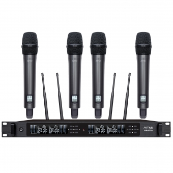 AMW AU6000 v2 Microfone sem fio Rack 4 canais Digital + Estojo