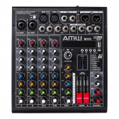 (USADO) AMW MX6 v2 Mesa de Som 6 Canais 4 XLR Bluetooth EFX Bluetooth Interface USB