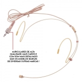 AMW WH3 Microfone Auricular Bege Conector P2 com Rosca