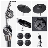 AMW ED15 Pro Bateria Eletrônica All Mesh com Natural Touch e Real Hi Hat