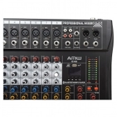 (USADO) AMW CX8 v3 Mesa de Som 8 canais USB BT EFX PFL Eq 3 Bandas