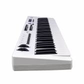 AMW P61X White Teclado Controlador Midi USB com 61 Teclas PADs Faders e Knobs