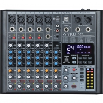 AMW CF8 Mesa de som 8 Canais 99 EFX Hi End Samples Interface UsB