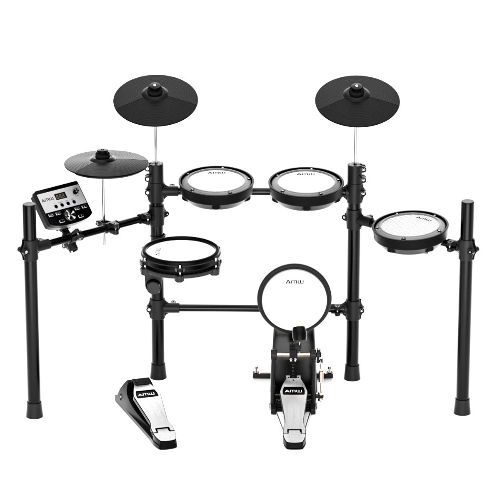 AMW ED3 Pro v2 Bateria Eletrônica PADs em Mesh Caixa Dual Zone Pratos c Choke