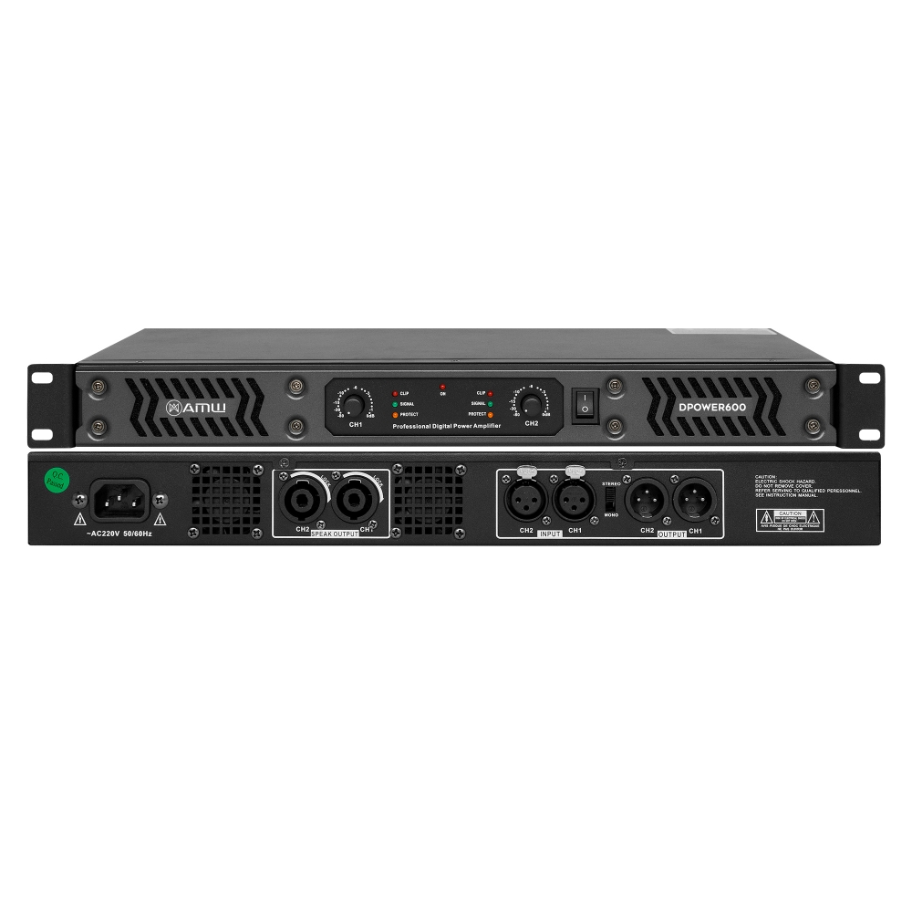 AMW DPower 600 Amplificador de Potência 2 Canais Bivolt 600W RMS
