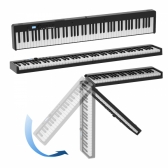 (USADO) AMW PD1 Black Piano Digital Dobrável com 88 Teclas e Acessórios !