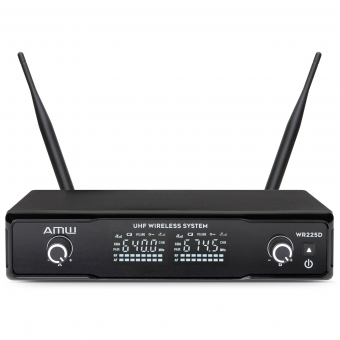 AMW AU140 v2 Microfone sem fio Duplo de Mão Digital UHF Diversity + Estojo