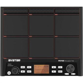 AMW Avatar Sampler PAD Percussão 9 PADs Sons Externos SD 512 MB